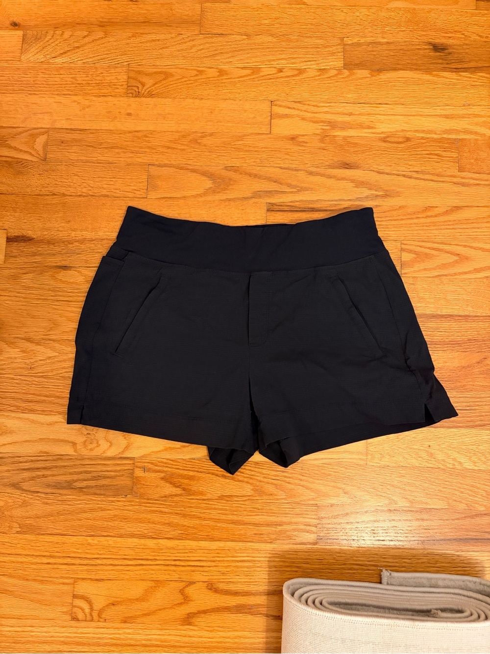 Athleta Navy High-Waist Performance Shorts
